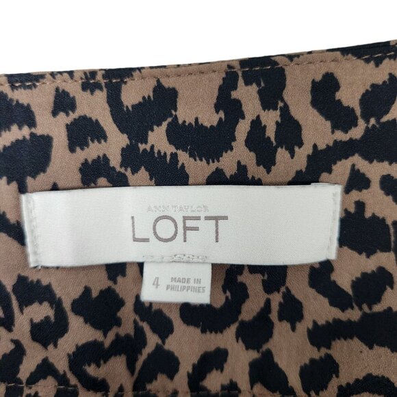 Ann Taylor LOFT Womens Leopard Print Shorts Size 4 - Picture 6 of 7